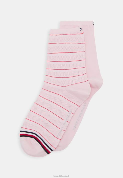 naiste lühikesed sokid preppy 2 pakki sokid RJV627074 roosa Tommy Hilfiger