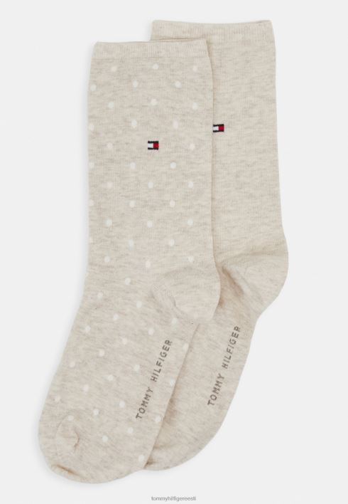 naiste sokk 2 pakki sokid RJV626731 helebeež melanž Tommy Hilfiger