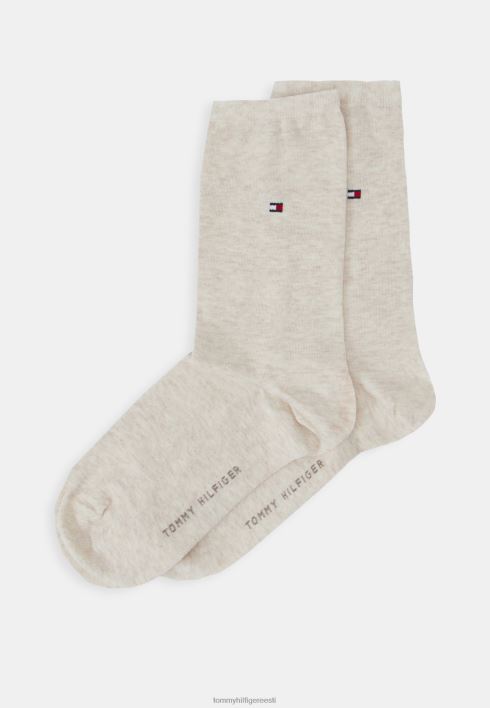 naiste sokk vabaaja 2 pakki sokid RJV626945 helebeež melanž Tommy Hilfiger