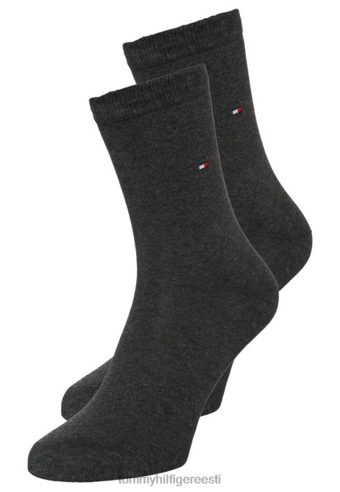 naiste sokk vabaaja 2 pakki sokid RJV627014 antratsiitmelange Tommy Hilfiger