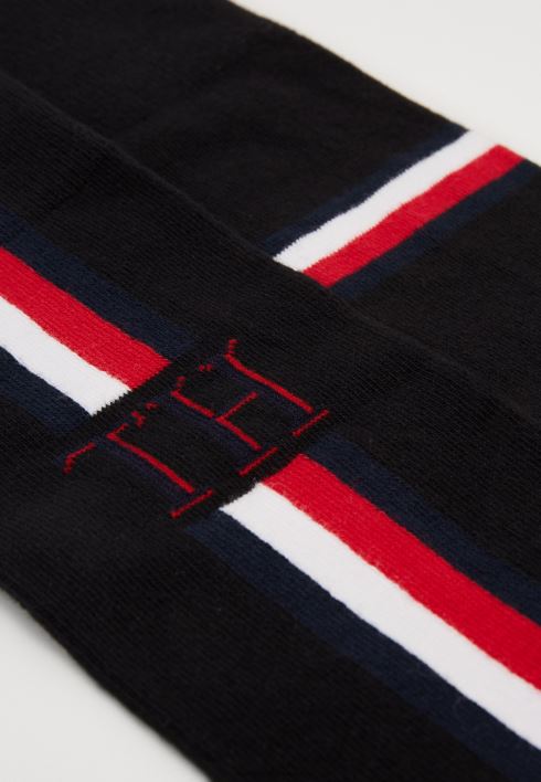 sokk ikooniline triip 2 paki sokid RJV626915 must Tommy Hilfiger