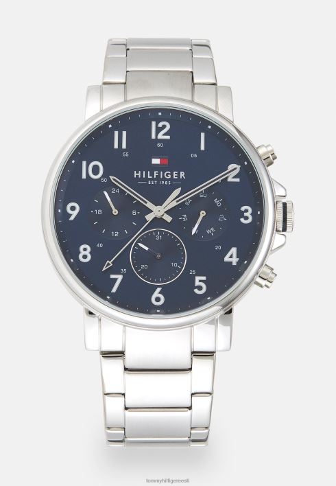 Danieli kronograafi kell RJV626694 hõbedane/sinine Tommy Hilfiger