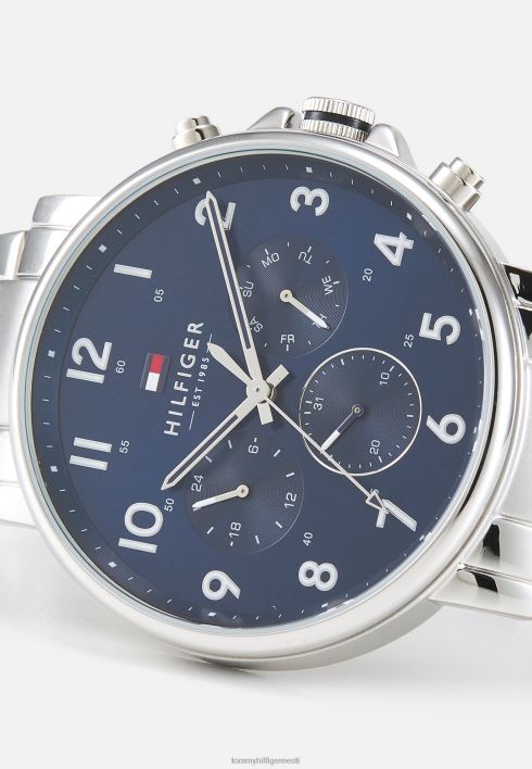 Danieli kronograafi kell RJV626694 hõbedane/sinine Tommy Hilfiger