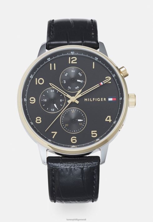 Leonardi kronograafi kell RJV626648 must/kuldne/hõbedane Tommy Hilfiger