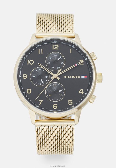 Leonardi kronograafi kell RJV626717 kullavärvi/must Tommy Hilfiger