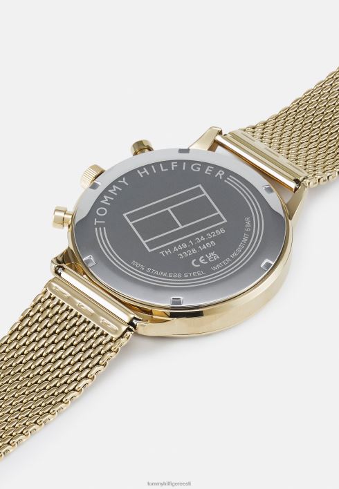 Leonardi kronograafi kell RJV626717 kullavärvi/must Tommy Hilfiger