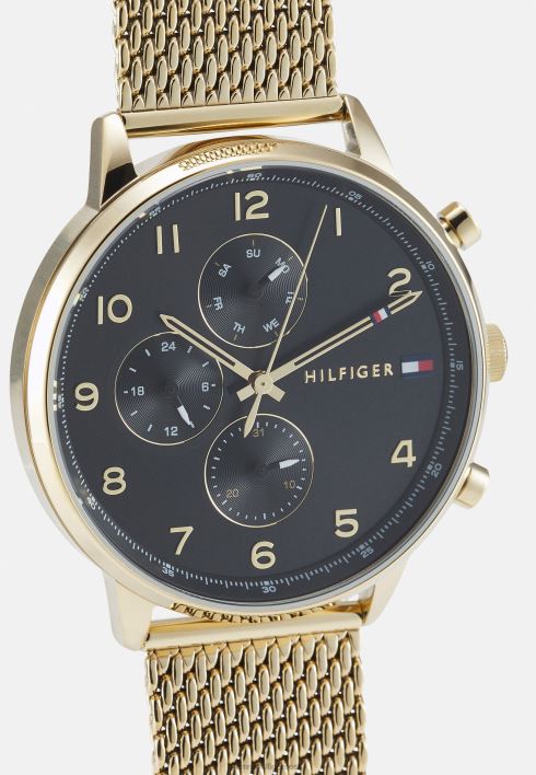 Leonardi kronograafi kell RJV626717 kullavärvi/must Tommy Hilfiger