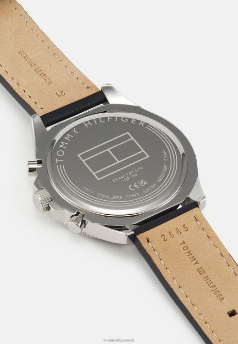 larson kronograafi kell RJV626685 must/hõbedane Tommy Hilfiger