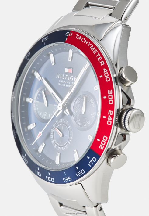 owen käekell RJV626616 hõbedane/sinine/punane Tommy Hilfiger