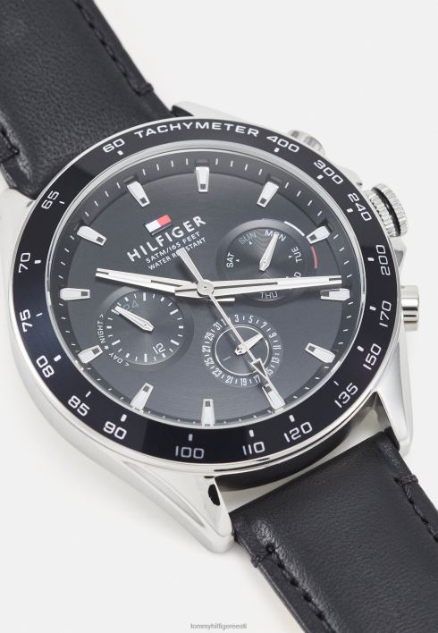 owen käekell RJV626664 must/hõbedane Tommy Hilfiger