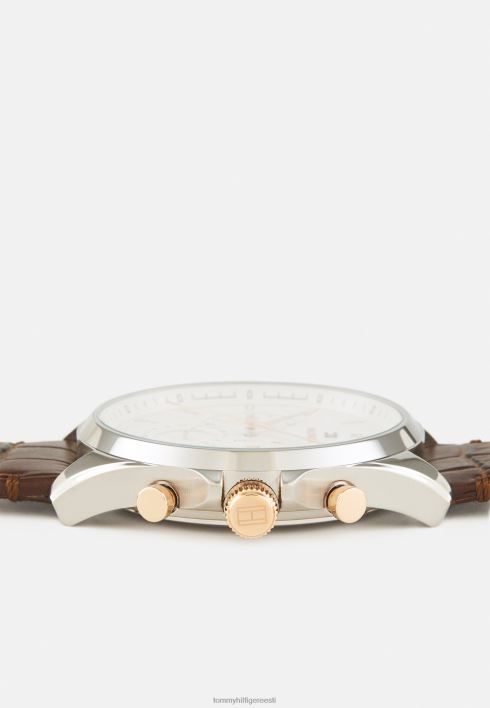 pagari kronograafi kell RJV625103 pruun/valge Tommy Hilfiger