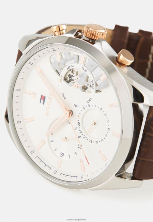 pagari kronograafi kell RJV625103 pruun/valge Tommy Hilfiger