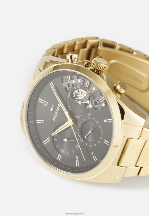 pagari kronograafi kell RJV626144 kullavärvi/must Tommy Hilfiger