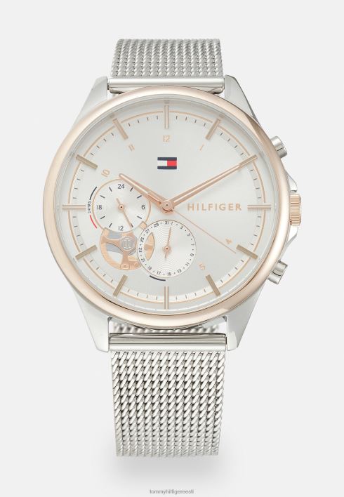 quinn käekell RJV626640 hõbedane/roosikuldne Tommy Hilfiger