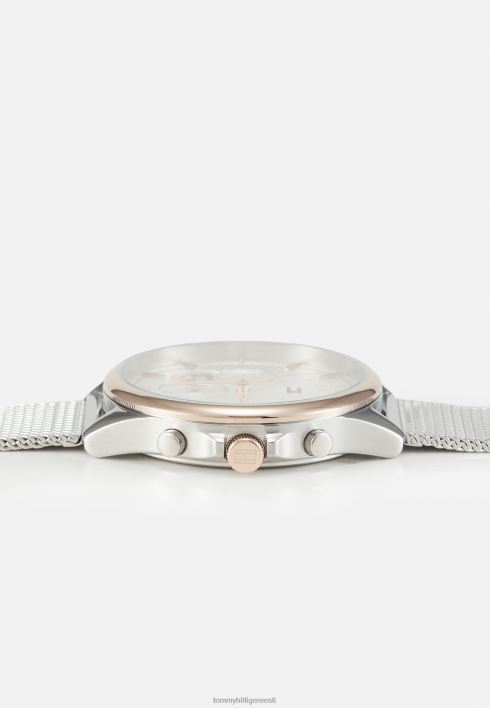 quinn käekell RJV626640 hõbedane/roosikuldne Tommy Hilfiger