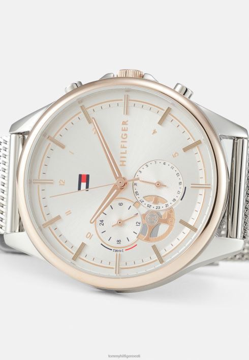 quinn käekell RJV626640 hõbedane/roosikuldne Tommy Hilfiger