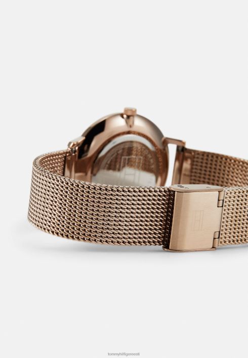 riietatud käekell RJV625912 rosã©kuldse värviga Tommy Hilfiger