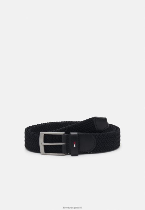 adan punutud vöö RJV625048 must Tommy Hilfiger