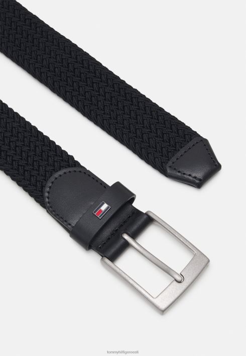 adan punutud vöö RJV625048 must Tommy Hilfiger