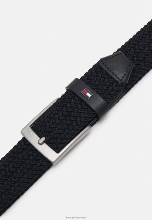 adan punutud vöö RJV625048 must Tommy Hilfiger