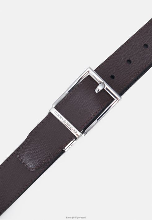 ametlik pööratav turvavöö RJV627757 must/burgundia Tommy Hilfiger