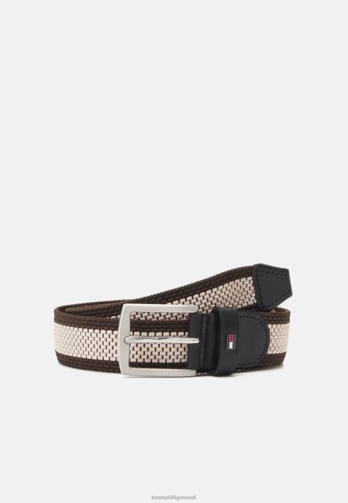 dentoni elastne vöö RJV625183 tumepruun/ekru Tommy Hilfiger