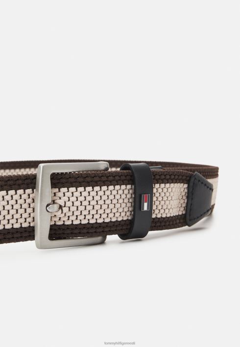 dentoni elastne vöö RJV625183 tumepruun/ekru Tommy Hilfiger