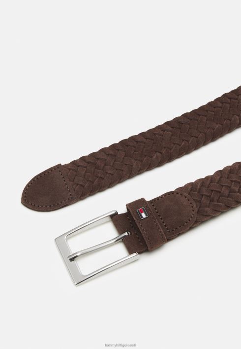 layton punutud punutud vöö RJV627493 puukoor pruun Tommy Hilfiger