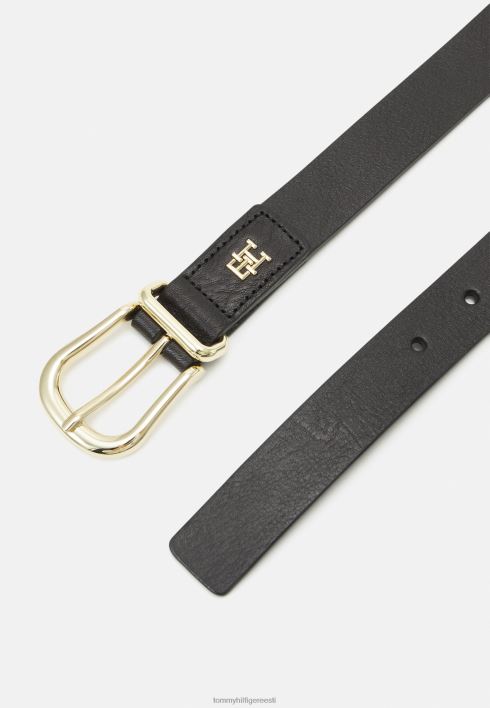 vabaaja šikk monogrammivöö RJV624428 must Tommy Hilfiger