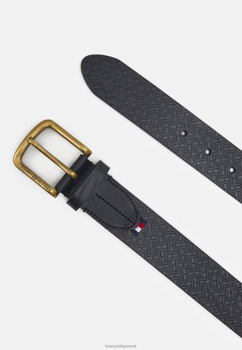 vabaaja luksusvöö RJV624795 musta lipu monogramm Tommy Hilfiger