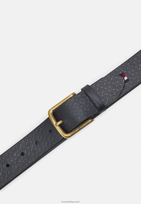 vabaaja luksusvöö RJV624795 musta lipu monogramm Tommy Hilfiger