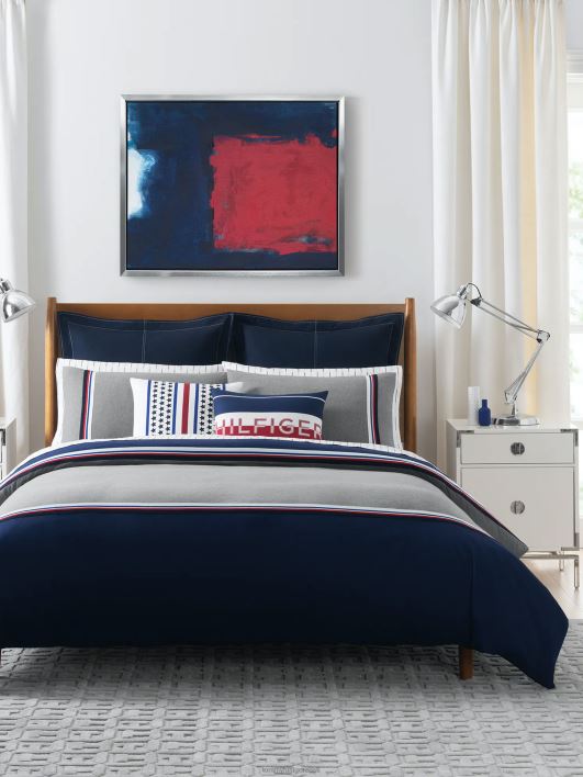 sporttriibuline tekikatte komplekt kaheinimesevoodi RJV6266 merevägi Tommy Hilfiger