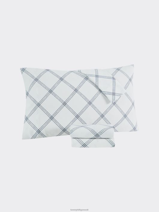 aknaklaasist ruuduline linakomplekt ülisuur voodi RJV6226 ruuduline merevägi Tommy Hilfiger