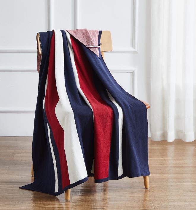 asetatud triibu viskamine RJV6251 punane Tommy Hilfiger