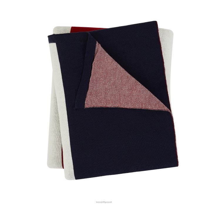 asetatud triibu viskamine RJV6251 punane Tommy Hilfiger